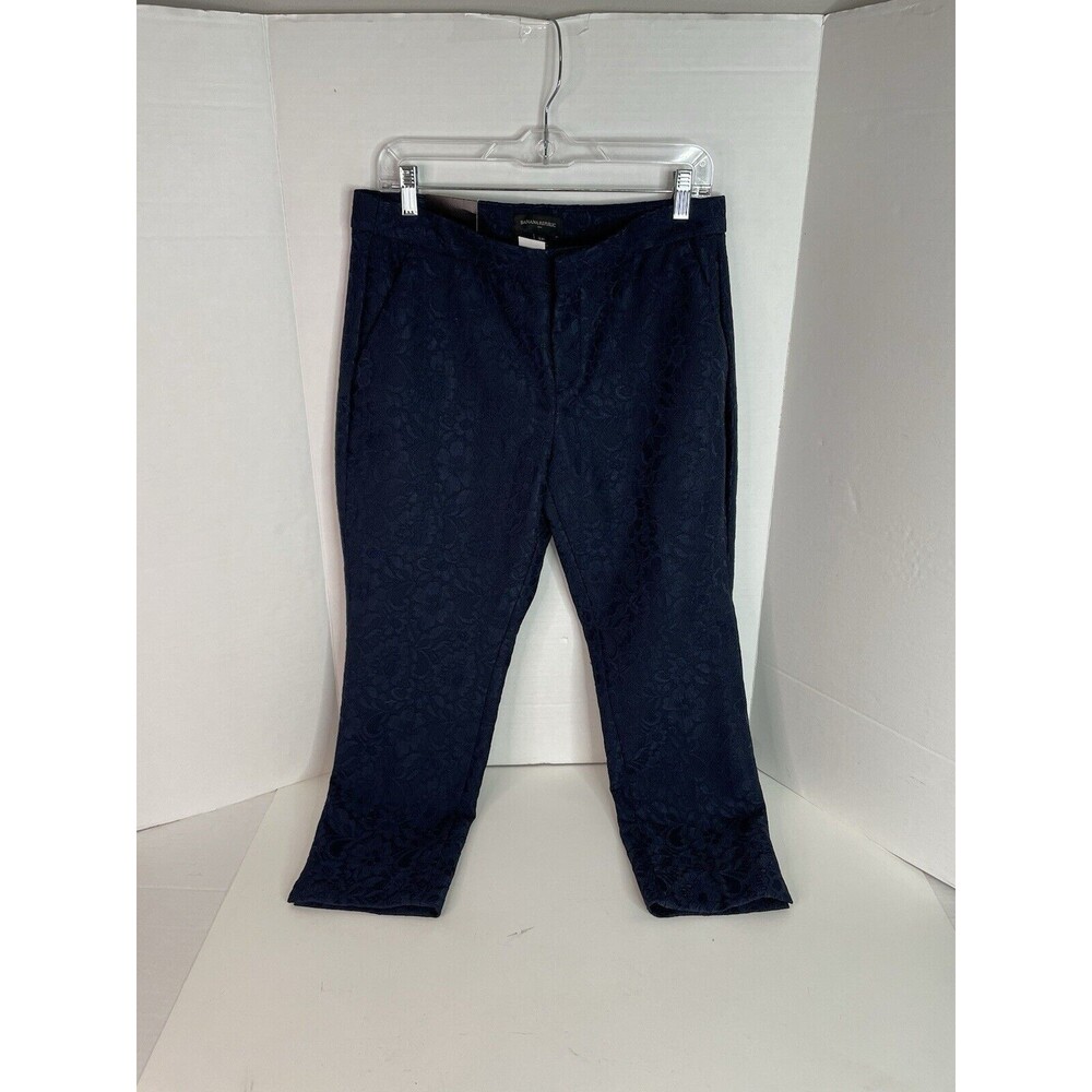 New Banana Republic Women’s Dress Pants 10P, Navy Blue, Slim Pant, Floral NWT - Picture 5 of 11